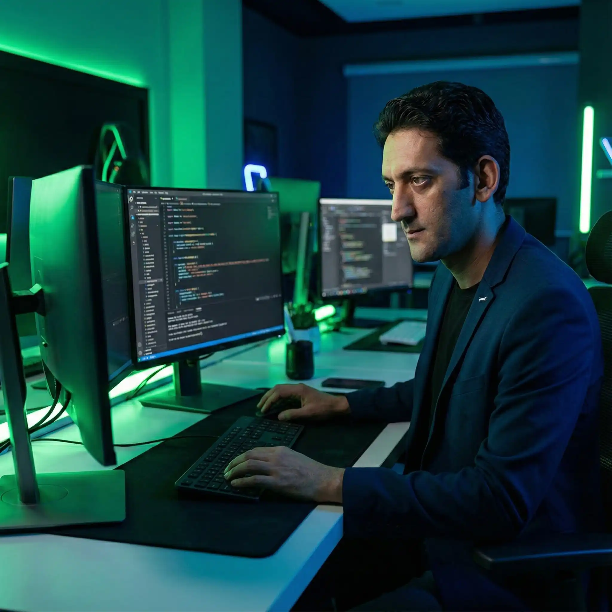 محمد رجایی، معمار دیجیتال و بنیانگذار آژانس طراحی سایت سئوویرا در حال آنالیز استراتژی